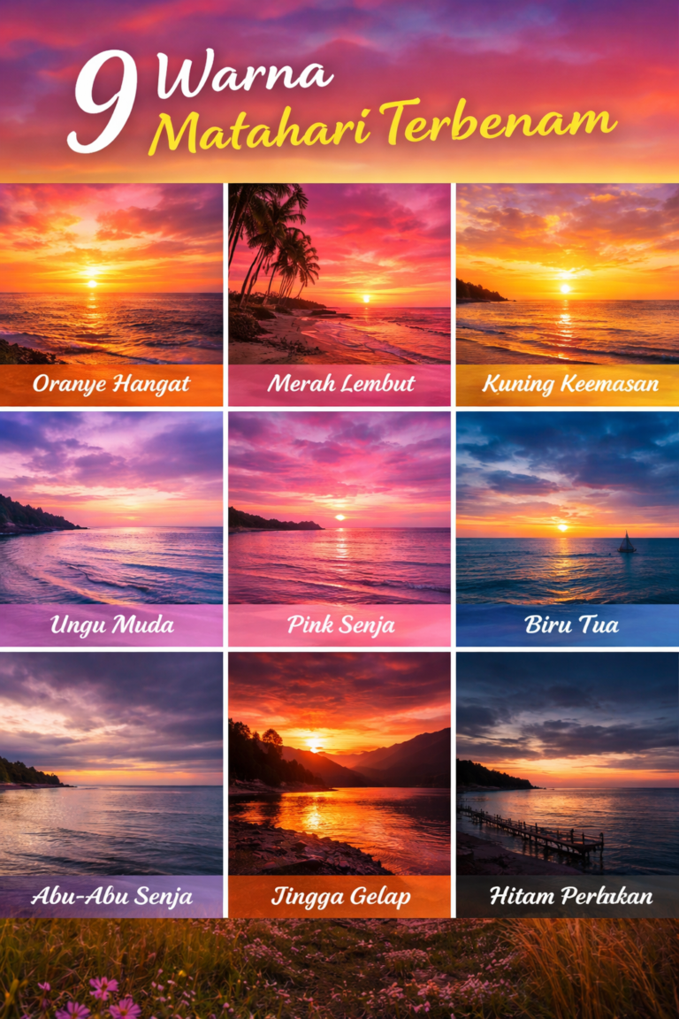 9 Warna Matahari Terbenam