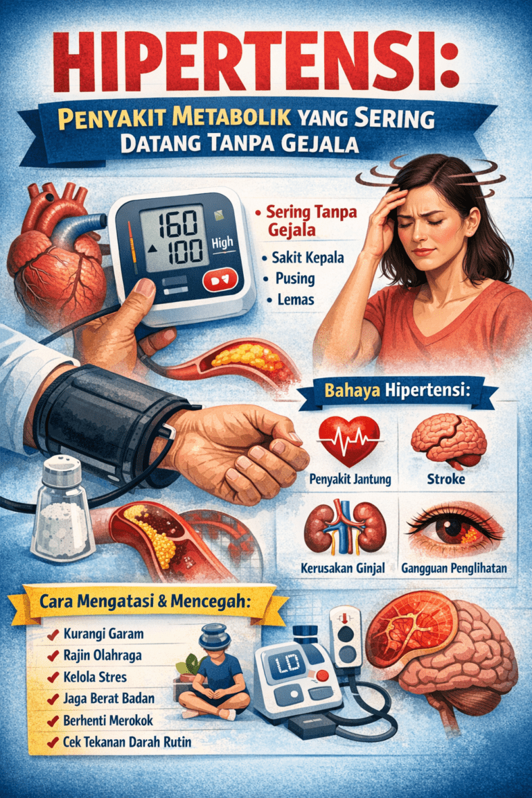 Hipertensi: Penyakit ke 2 Metabolik yang Sering Datang Tanpa Gejala