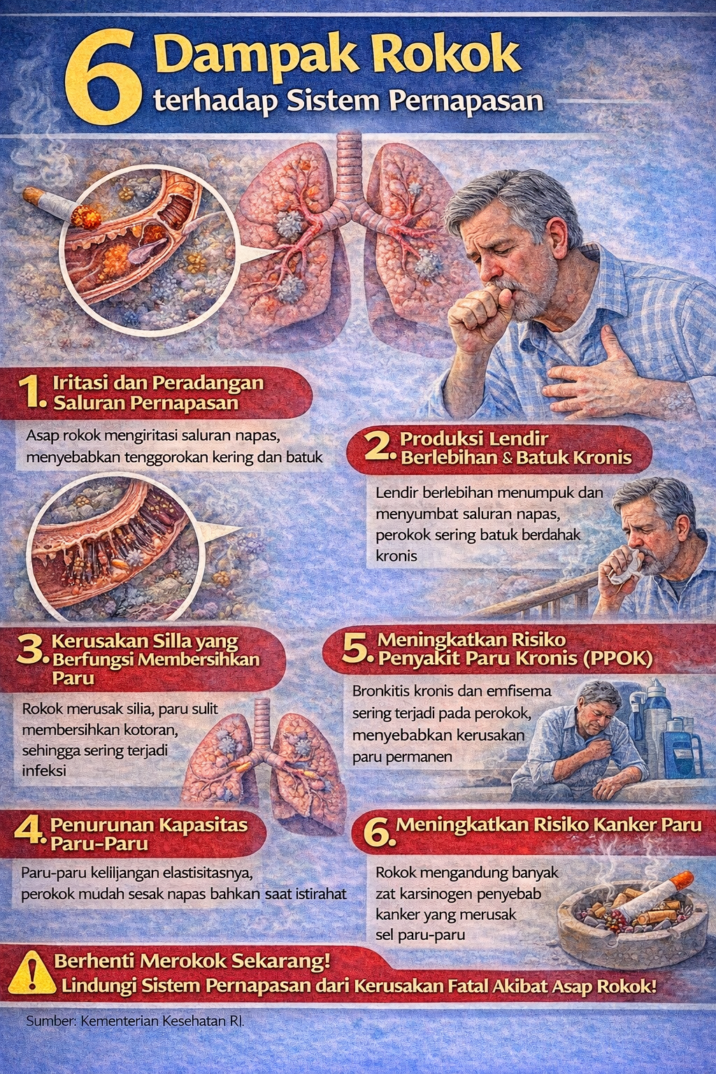 6 Dampak Rokok terhadap Sistem Pernapasan