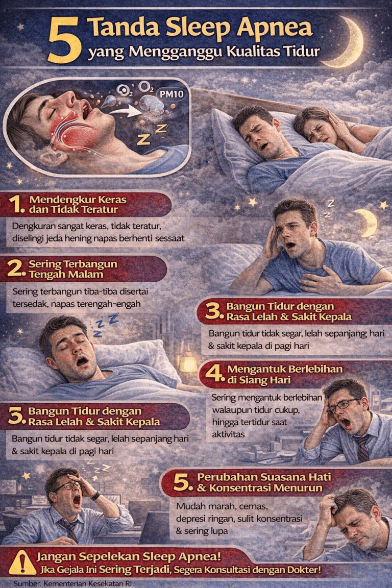 5 Tanda Sleep Apnea yang Mengganggu Kualitas Tidur