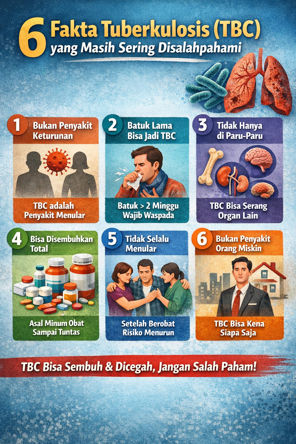 6 Fakta Tuberkulosis (TBC) yang Masih Sering Disalahpahami
