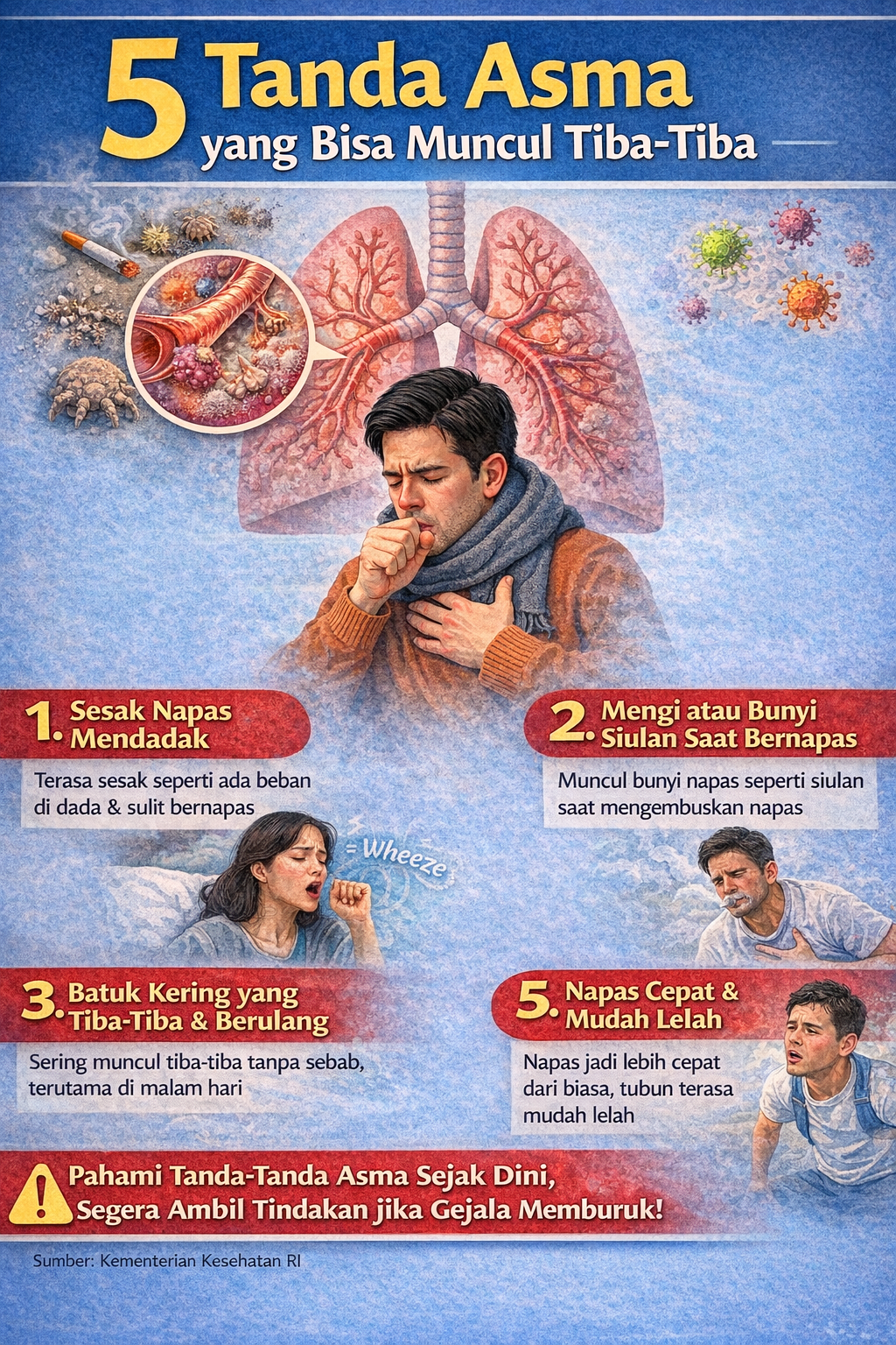 5 Tanda Asma yang Bisa Muncul Tiba-Tiba