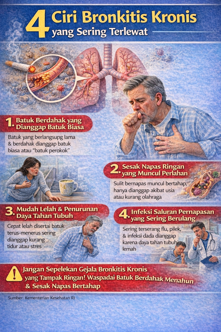 4 Ciri Bronkitis Kronis yang Sering Terlewat