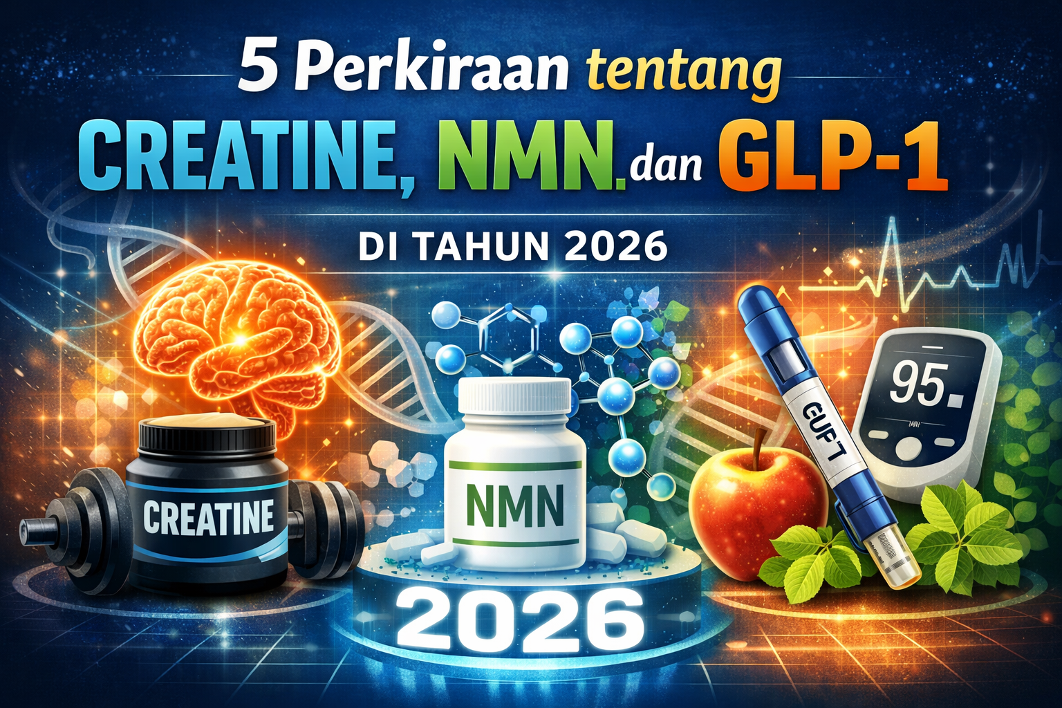 5 Perkiraan tentang Creatine, NMN, dan GLP-1