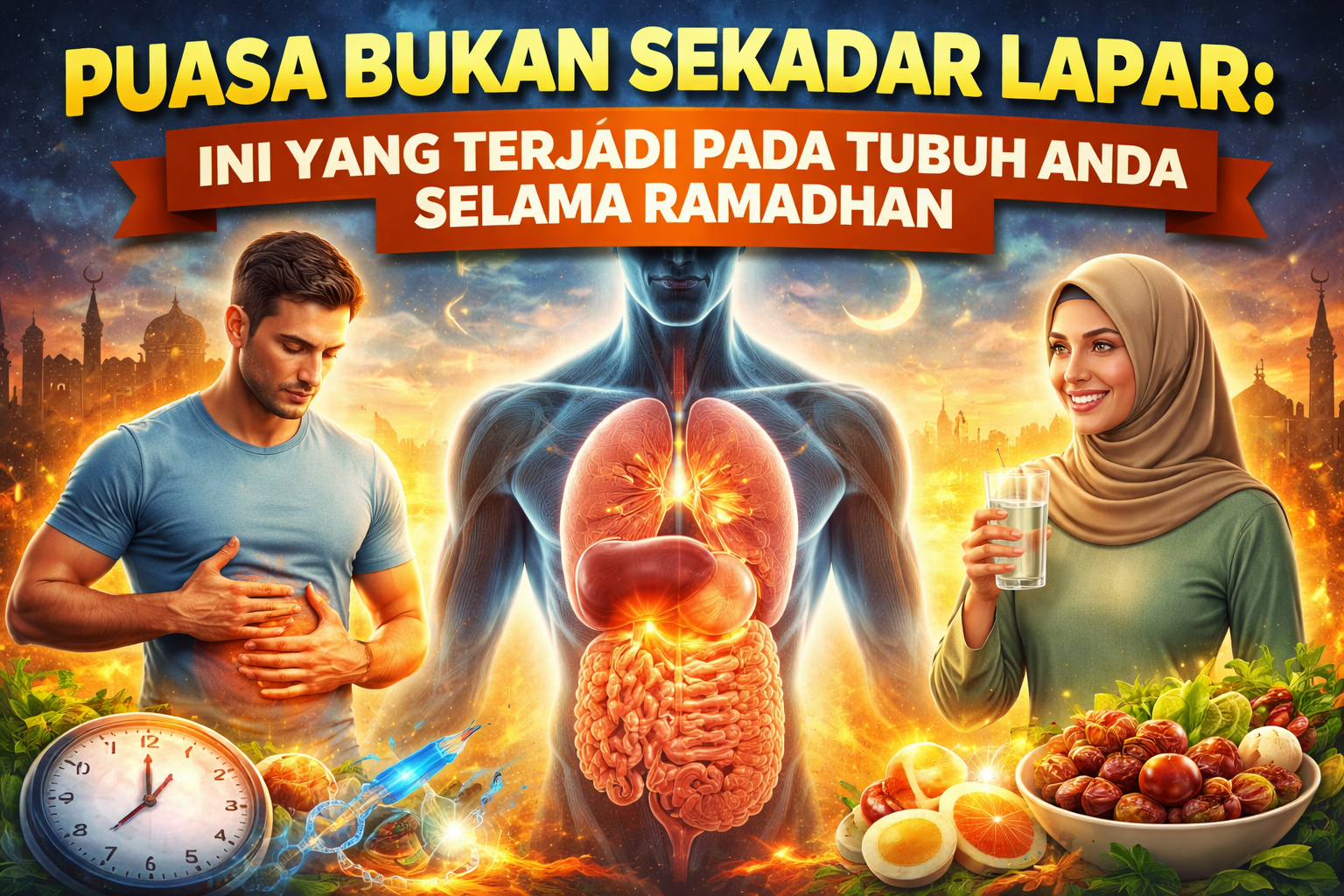 Puasa Bukan Sekadar Lapar: Ini yang Terjadi pada 4 Fase Tubuh Anda Selama Ramadhan