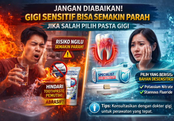 Jangan Diabaikan! Gigi Sensitif Bisa Semakin Parah Jika 4 Kesalahan Pilih Pasta Gigi