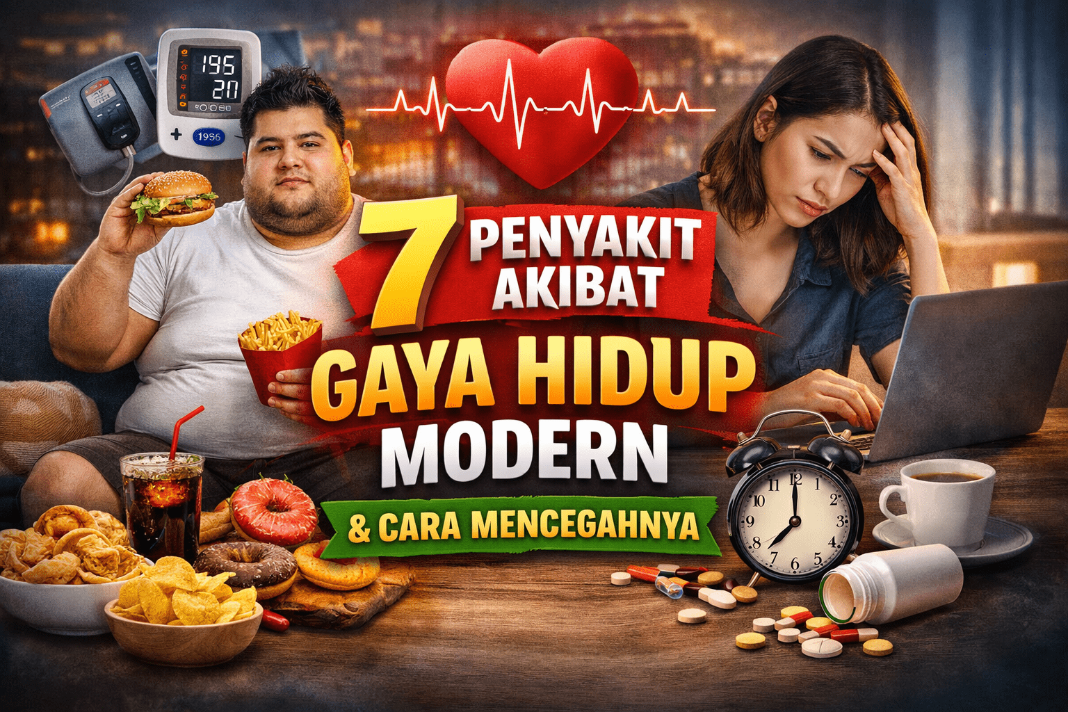 7 Jenis Penyakit Akibat Gaya Hidup Modern dan Cara Mencegahnya