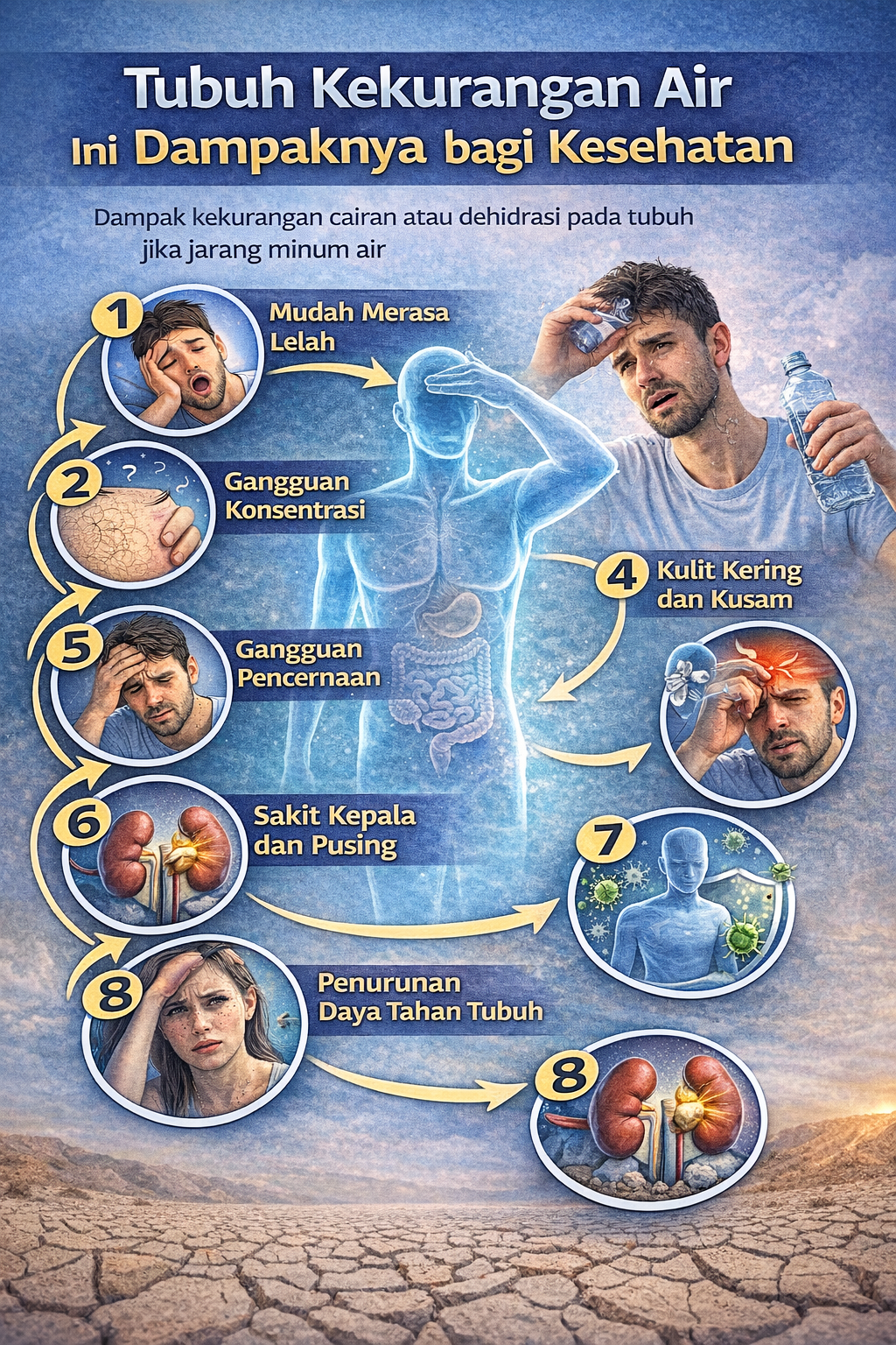 Tubuh Kekurangan Air Ini Dampaknya bagi Kesehatan