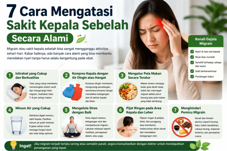 7 Cara Mengatasi Sakit Kepala Sebelah Secara Alami