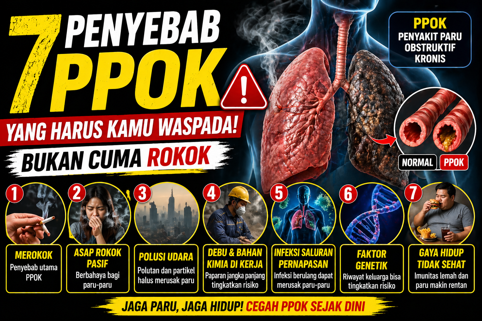 7 Penyebab Penyakit Paru Obstruktif Kronis yang Harus Kamu Waspadai, Bukan Cuma Rokok