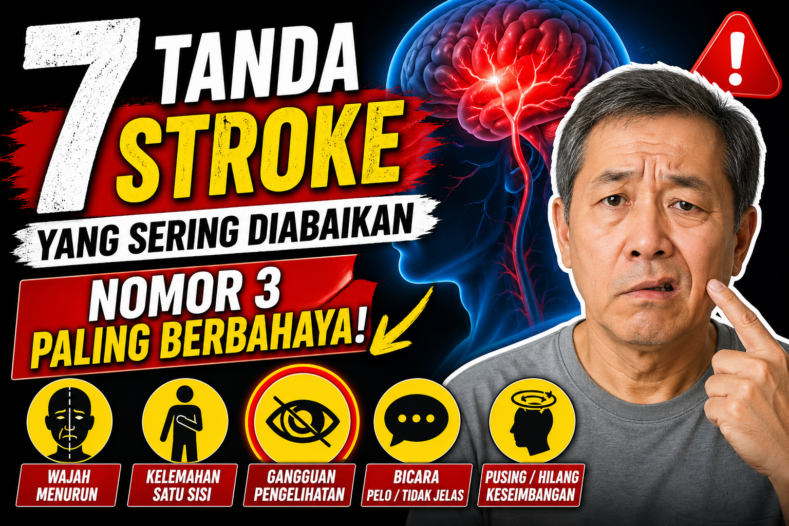7 Tanda Stroke yang Sering Diabaikan, Nomor 3 Paling Berbahaya