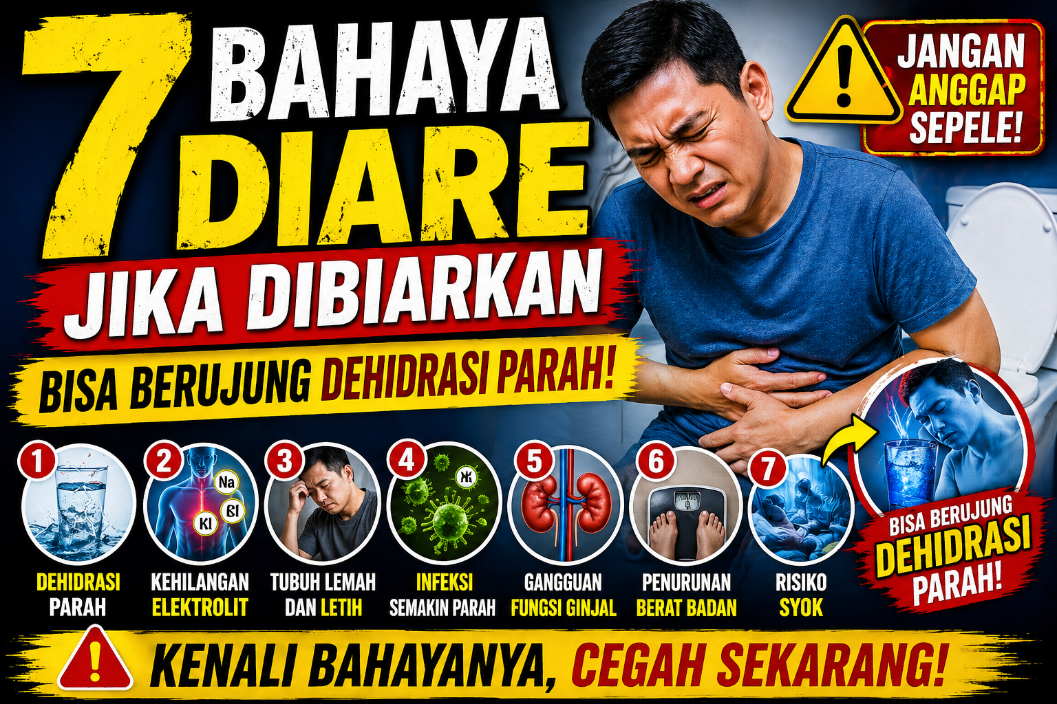 7 Bahaya Diare Jika Dibiarkan, Bisa Berujung Dehidrasi Parah